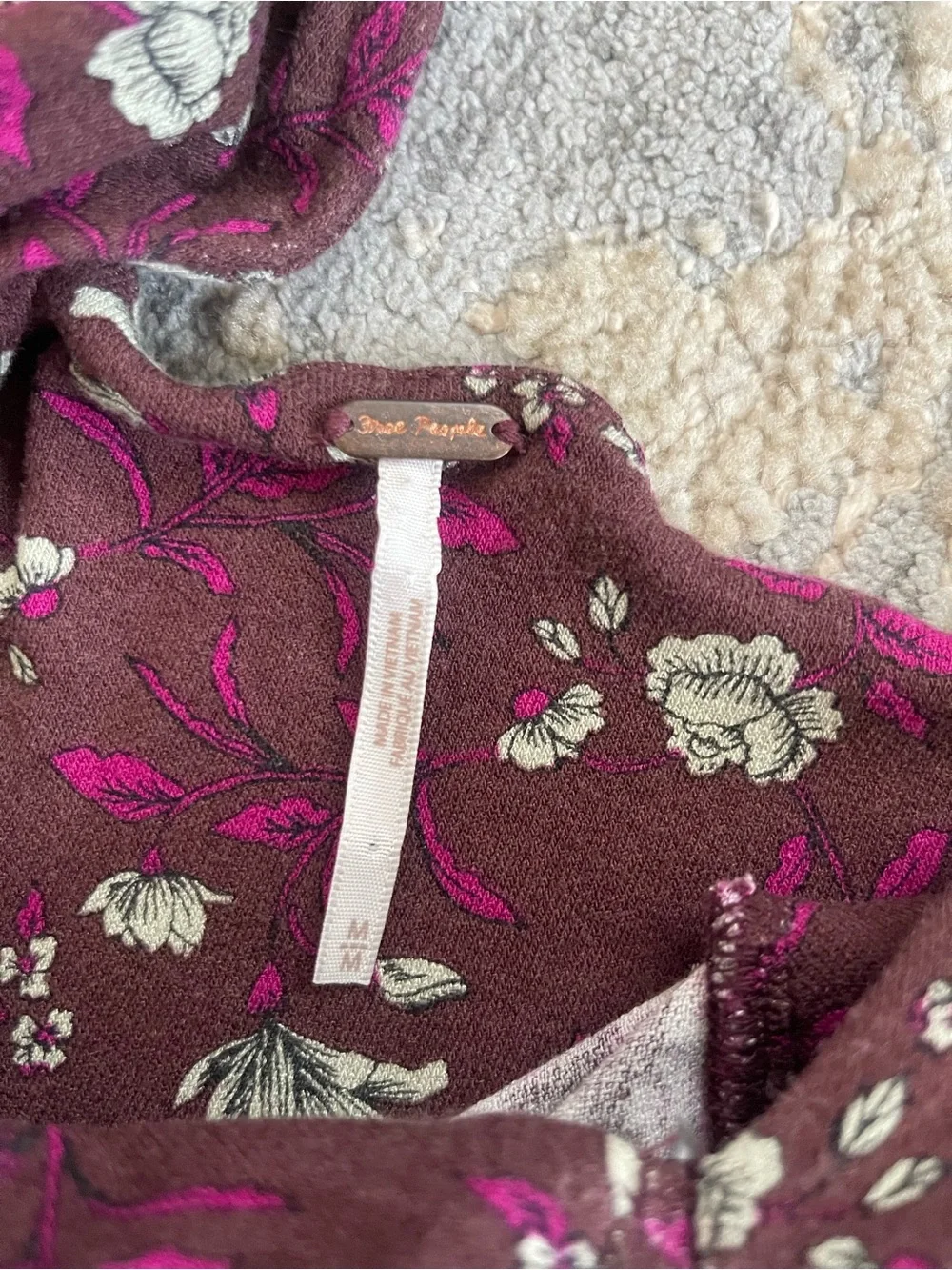 Free People Floral Burgundy Maxi Dress